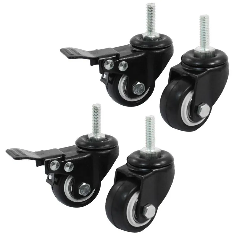 Shopping Wheel Trolley Brake Swivel Caster, 1.5-Inch, Black, 4-Piece
Shopping Wheel Trolley Brake Swivel Caster, 1.5-Inch, Black, 4-Piece