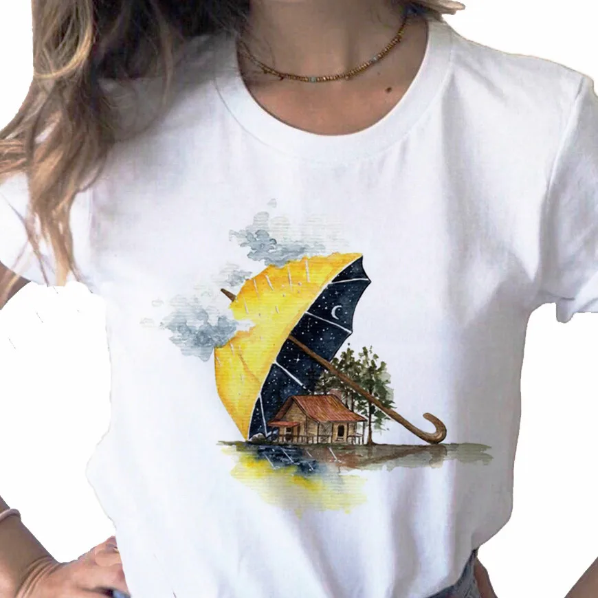 Summer Cartoon Watercolor Travel print ladies T-shirt ladies casual basis O-collar white shirt short sleeve T-shirt,Drop Ship
Summer Cartoon Watercolor Travel print ladies T-shirt ladies casual basis O-collar white shirt short sleeve T-shirt,Drop Ship