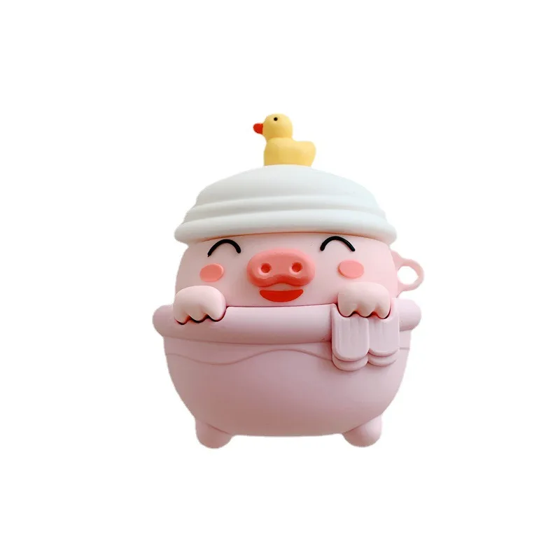 Pink Cartoon Bathing Piggy Silicone Earphone Case For Woman Airpods 1/2 Pro Soft Rubber Carabiner KeyChains Hooks Protective Bag
Pink Cartoon Bathing Piggy Silicone Earphone Case For Woman Airpods 1/2 Pro Soft Rubber Carabiner KeyChains Hooks Protective Bag