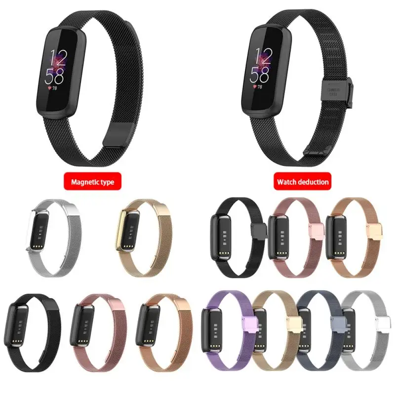 Ремешок для смарт-часов fitbit Luxe, сменный сетчатый Браслет из нержавеющей стали с пряжкой, Аксессуары для браслета
Ремешок для смарт-часов fitbit Luxe, сменный сетчатый Браслет из нержавеющей стали с пряжкой, Аксессуары для браслета