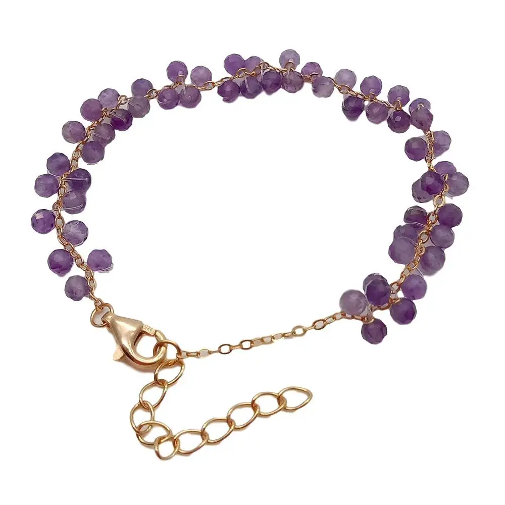 YYGEM Natural Round Faceted Amethyst gold filled chain Wrap Bracelet girl jewelry handmade cute for girl
YYGEM Natural Round Faceted Amethyst gold filled chain Wrap Bracelet girl jewelry handmade cute for girl