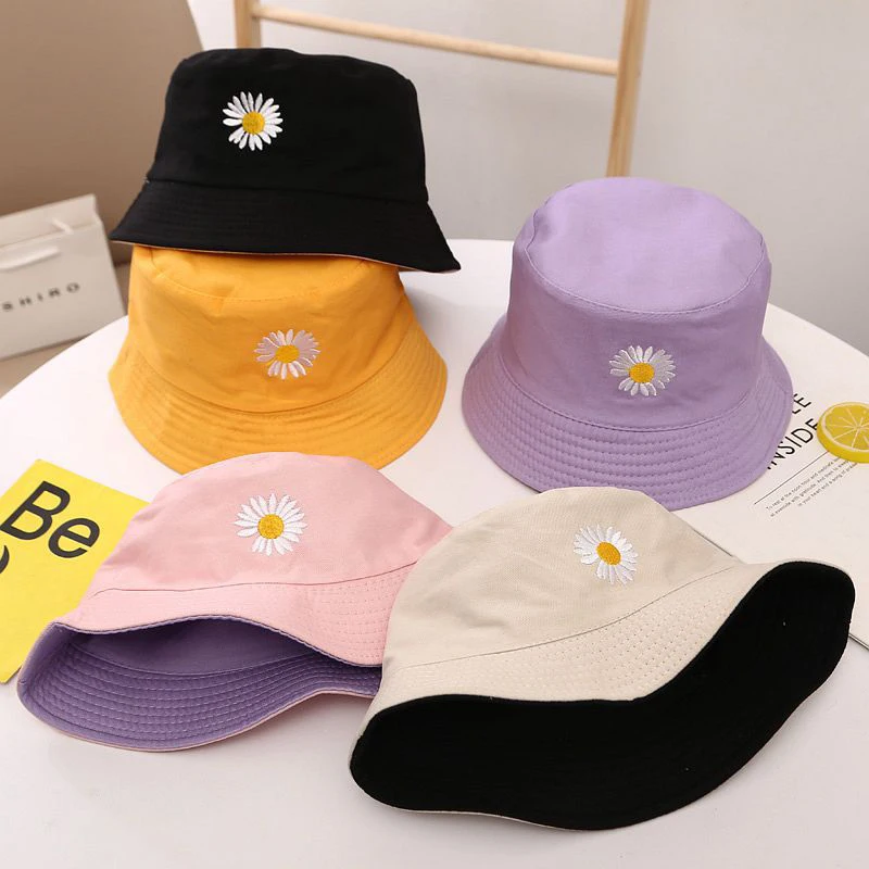 Spring Women Bucket Fishing Hats Sunscreen Sun Cap Little Daisies Double-sided Wear Spring child Fisherman Hat 52cm
Spring Women Bucket Fishing Hats Sunscreen Sun Cap Little Daisies Double-sided Wear Spring child Fisherman Hat 52cm