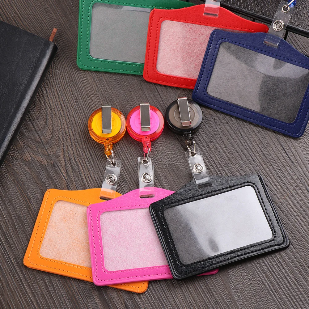 1PC ID Card Holder Badge Case Credit Card Holders PU Card Bus ID Holders Identity Badge with Retractable Reel Protective Shell
1PC ID Card Holder Badge Case Credit Card Holders PU Card Bus ID Holders Identity Badge with Retractable Reel Protective Shell