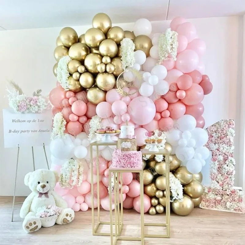 185PCS Balloon Garland Arch Kit White and Gold Balloons-Wedding Birthday Bachelorette Engagements Anniversary Party Backdrop DIY
185PCS Balloon Garland Arch Kit White and Gold Balloons-Wedding Birthday Bachelorette Engagements Anniversary Party Backdrop DIY