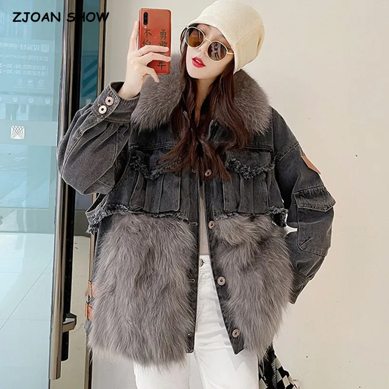 2021 Winter Gray Denim Lapel Stitching Faux Fur Jacket Long sleeve Stay Warm Shaggy Long Hariy Faux Fur Coat Loose Outwear
2021 Winter Gray Denim Lapel Stitching Faux Fur Jacket Long sleeve Stay Warm Shaggy Long Hariy Faux Fur Coat Loose Outwear