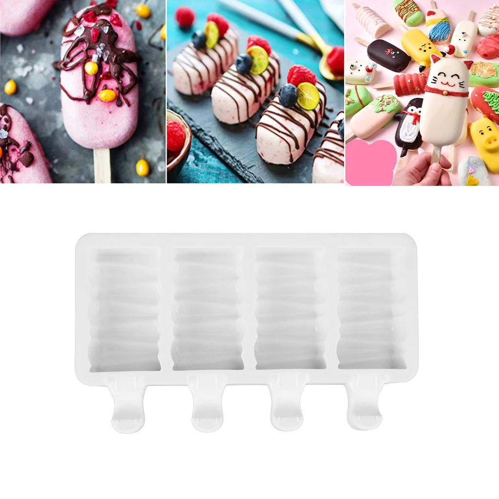 Silicone Ice Cream Mold DIY Homemade Popsicle Molds 4 Grids Chocolate Maker Tray Silicone Non-stick Ice Cream Mould
Silicone Ice Cream Mold DIY Homemade Popsicle Molds 4 Grids Chocolate Maker Tray Silicone Non-stick Ice Cream Mould