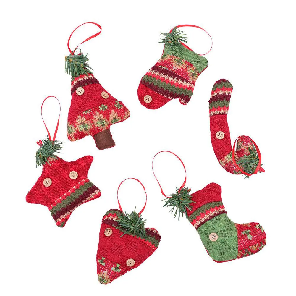 6PCS Christmas Tree Ornaments Xmas Stocking Star Glove Heart Tree Shaped Hanging Pendant Doll Hang Decorations For Home New Year
6PCS Christmas Tree Ornaments Xmas Stocking Star Glove Heart Tree Shaped Hanging Pendant Doll Hang Decorations For Home New Year