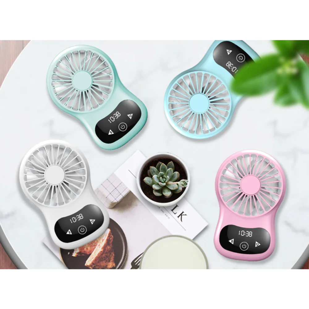 Mini Portable Fan Touch Adjustable 3 Modes Rechargeable Time Display Hanging Fan )
Mini Portable Fan Touch Adjustable 3 Modes Rechargeable Time Display Hanging Fan )
