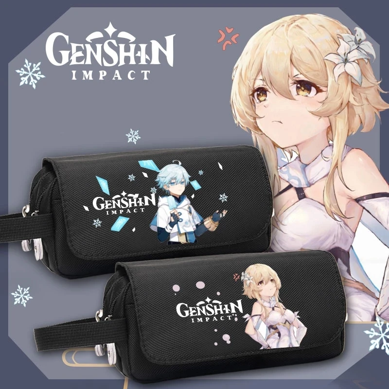 Люминесцентная сумка для ручек Genshin Impact Venti liquic Klee Keqing Aether, канцелярские принадлежности, модный вместительный чехол для карандашей для студе... 
Люминесцентная сумка для ручек Genshin Impact Venti liquic Klee Keqing Aether, канцелярские принадлежности, модный вместительный чехол для карандашей для студе...