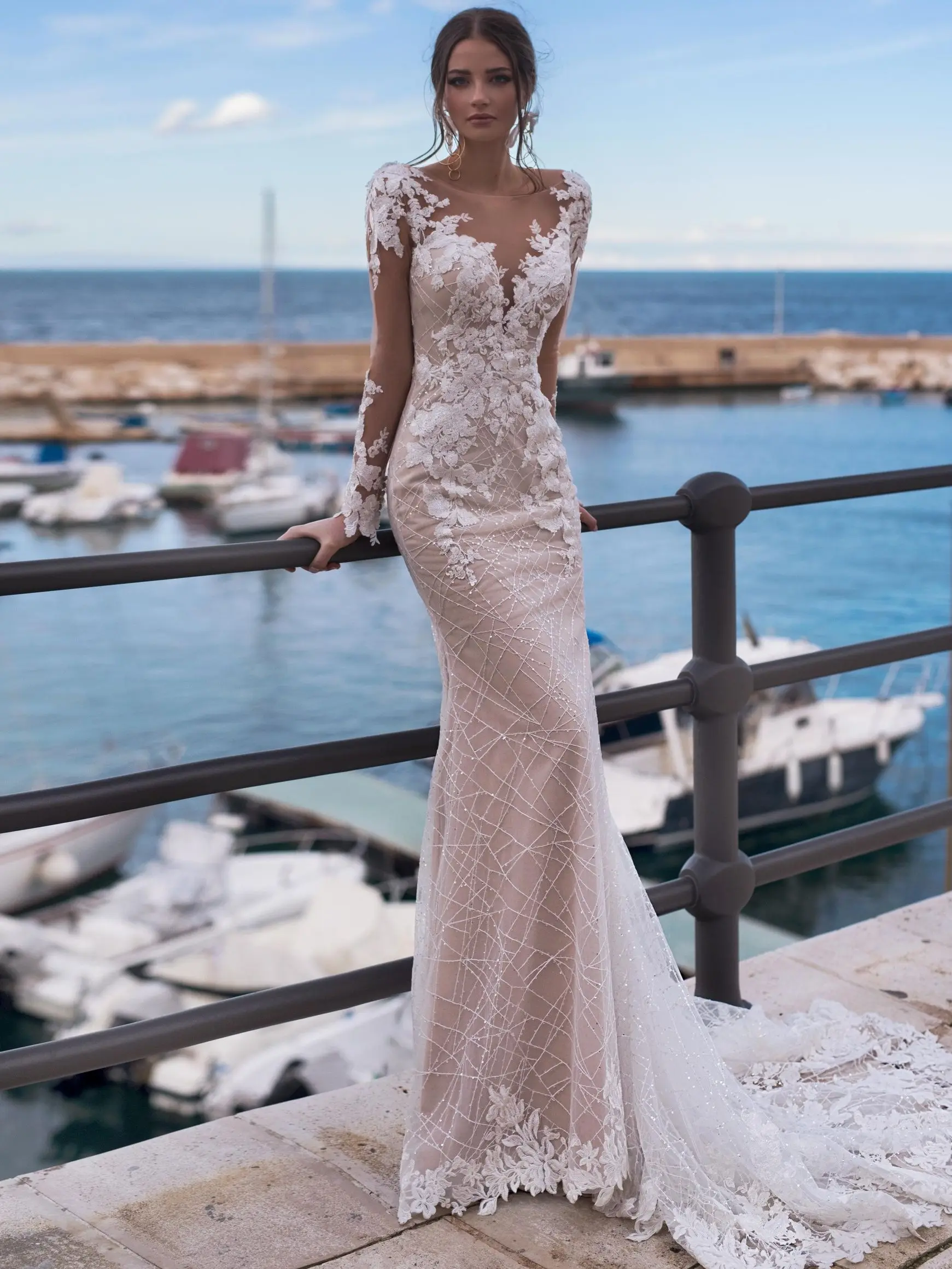 Fantastic New Lace Wedding Dresses 2022 Suknia Slubna Scoop Long Sleeves Court Train Appliques Lace Tulle Bride Dresses Vestidos
Fantastic New Lace Wedding Dresses 2022 Suknia Slubna Scoop Long Sleeves Court Train Appliques Lace Tulle Bride Dresses Vestidos
