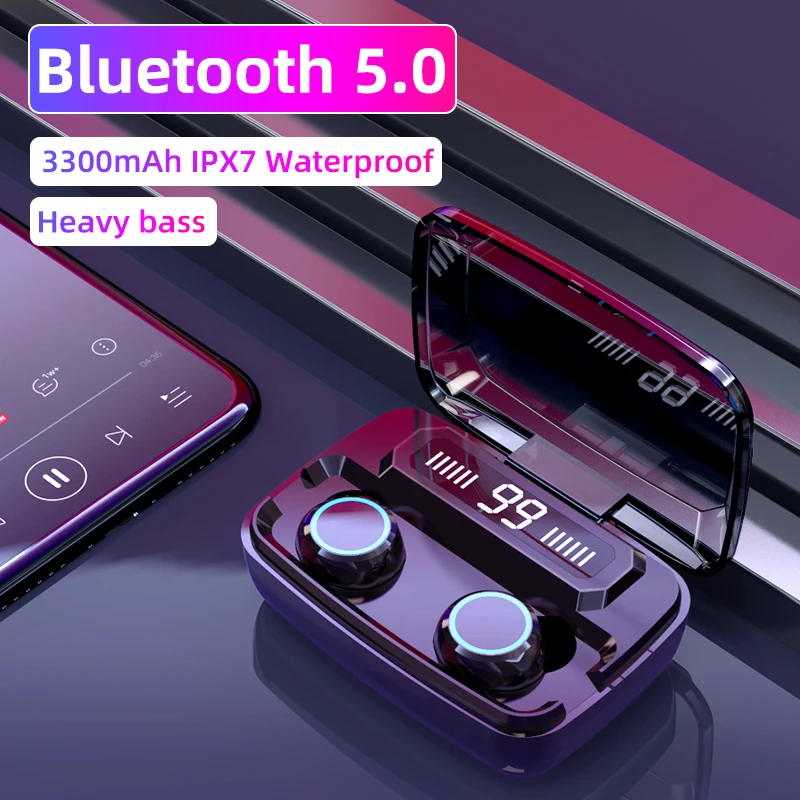 Беспроводной наушники M11-5.0 наушники-вкладыши TWS Bluetooth наушники-вкладыши Наушники Шум снижение HiFi IPX7 Водонепроницаемая гарнитура для iOS /Android телефоны
Беспроводной наушники M11-5.0 наушники-вкладыши TWS Bluetooth наушники-вкладыши Наушники Шум снижение HiFi IPX7 Водонепроницаемая гарнитура для iOS /Android телефоны