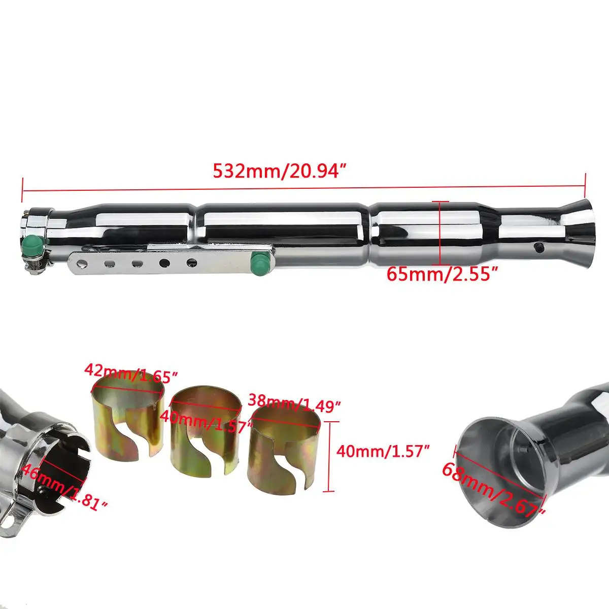 Motorcycle Exhaust Muffler Pipe Cafe Racer Retro Exhaust Tip Tail Tube Universal For Dirt Pit Bike Scooter
Motorcycle Exhaust Muffler Pipe Cafe Racer Retro Exhaust Tip Tail Tube Universal For Dirt Pit Bike Scooter