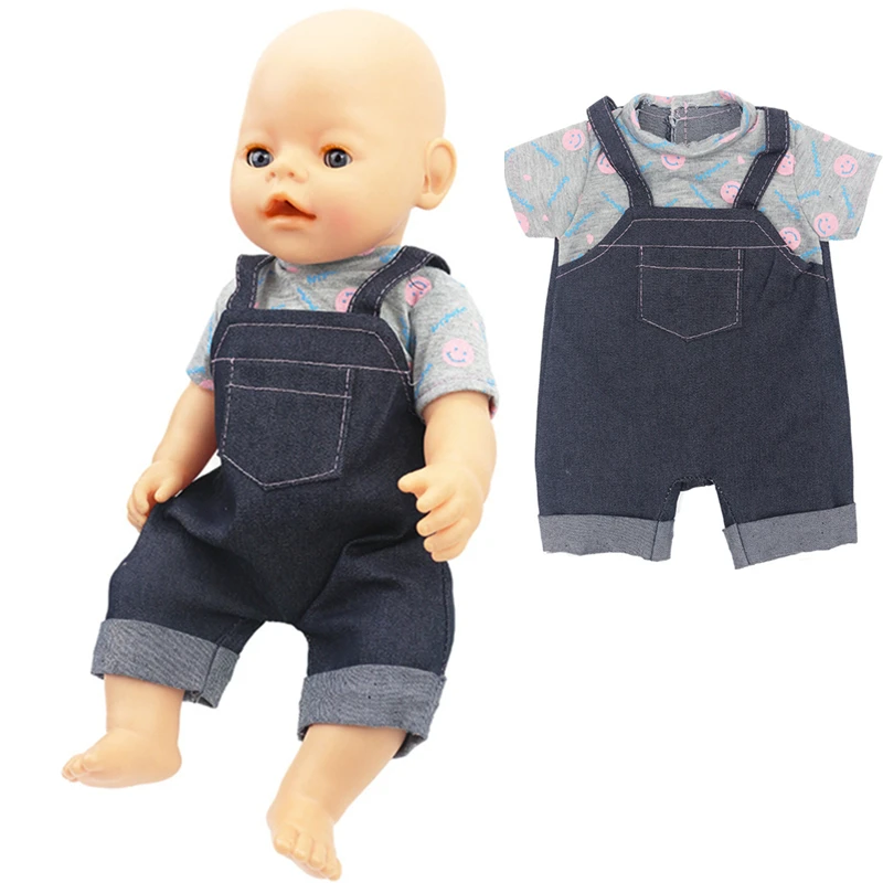 18 Inch Doll Clothes Jumpsuit Baby Born Smiling Face Suspenders Suit for American Girl Doll Clothes Fashion Girl Birthday Gift
18 Inch Doll Clothes Jumpsuit Baby Born Smiling Face Suspenders Suit for American Girl Doll Clothes Fashion Girl Birthday Gift