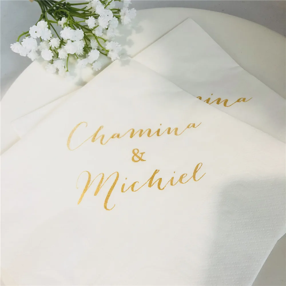 Personalized Bride & Groom Wedding Paper Napkins Custom Mr & Mrs Cocktail Beverage Paper Serviette Bridal shower Napkins-100Pcs
Personalized Bride & Groom Wedding Paper Napkins Custom Mr & Mrs Cocktail Beverage Paper Serviette Bridal shower Napkins-100Pcs