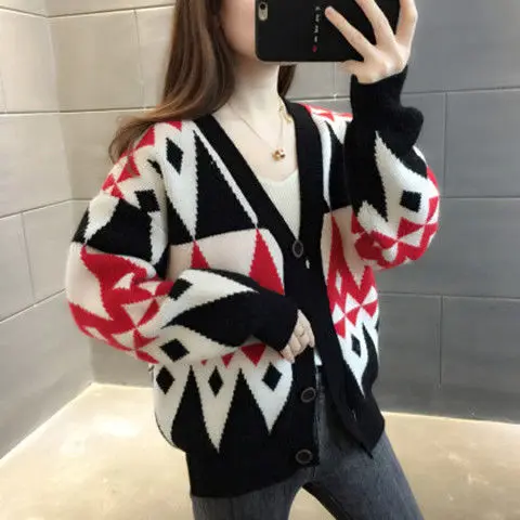 New product 2021 spring and autumn women's sweater knitting cardigan loose wear spring Short Jacket Women's wear
New product 2021 spring and autumn women's sweater knitting cardigan loose wear spring Short Jacket Women's wear