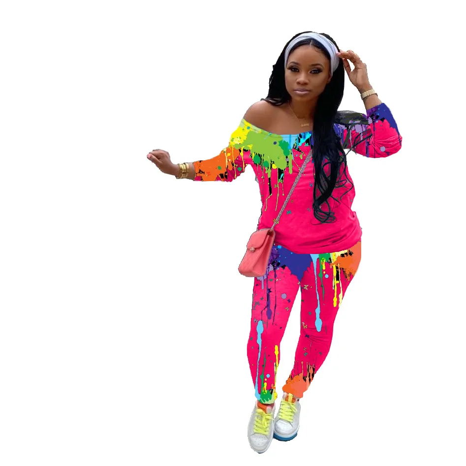 Solid Color Graffiti Print Long Sleeves Tops &Trousers New Arrival Autumn Women Suit Hot Selling 2 Pieces Set 8 Colors Available
Solid Color Graffiti Print Long Sleeves Tops &Trousers New Arrival Autumn Women Suit Hot Selling 2 Pieces Set 8 Colors Available
