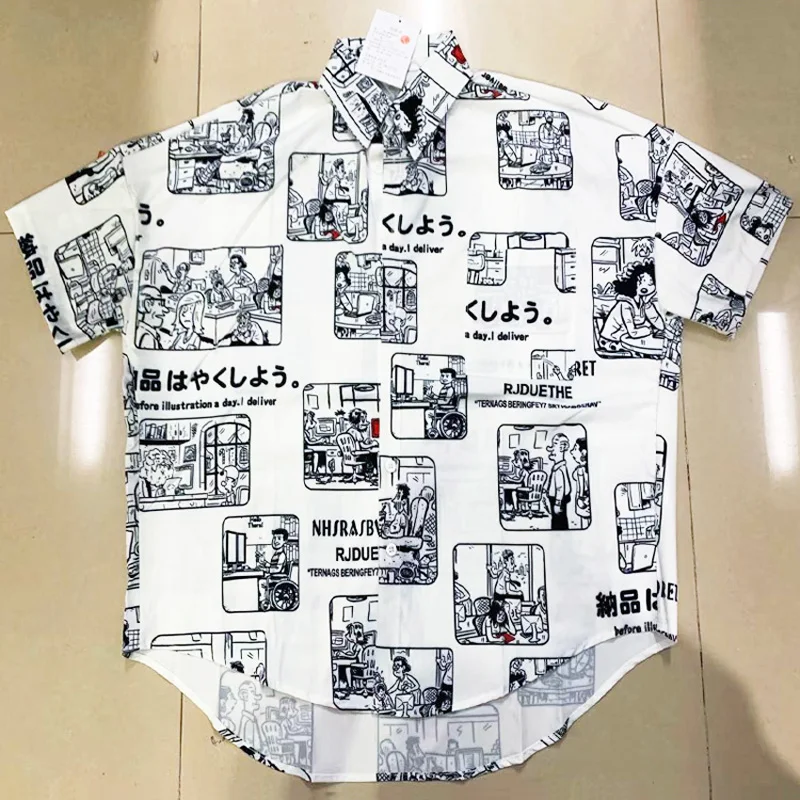 Summer Shirt Women College Style Shirt Cartoon Anime Pattern Shirt Vintage Man Shirt Loose Short Sleeve Blouse Plus Size Shirts
Summer Shirt Women College Style Shirt Cartoon Anime Pattern Shirt Vintage Man Shirt Loose Short Sleeve Blouse Plus Size Shirts