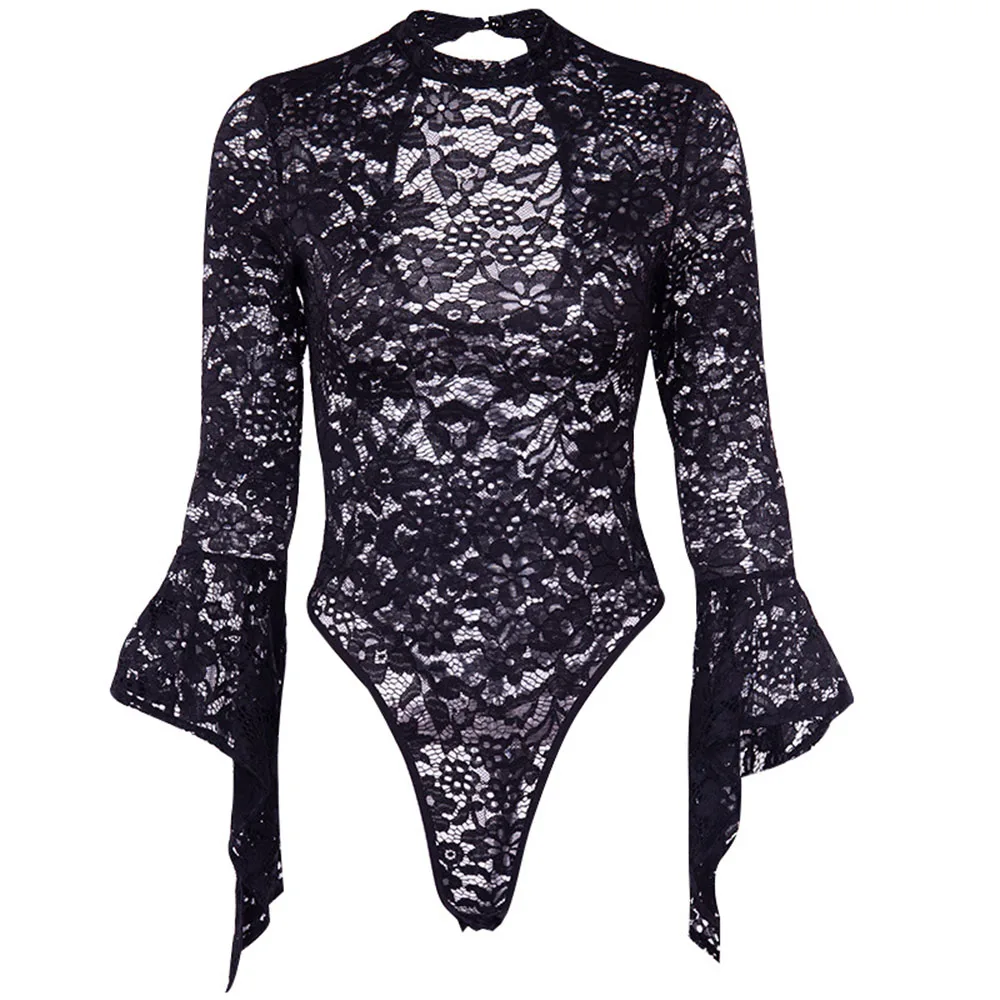 Gothic Jumpsuit Spring Summer Fashion Sexy Hipster Designer Creative Simple Hollow Out Flared Sleeves Round Neck 2021
Gothic Jumpsuit Spring Summer Fashion Sexy Hipster Designer Creative Simple Hollow Out Flared Sleeves Round Neck 2021