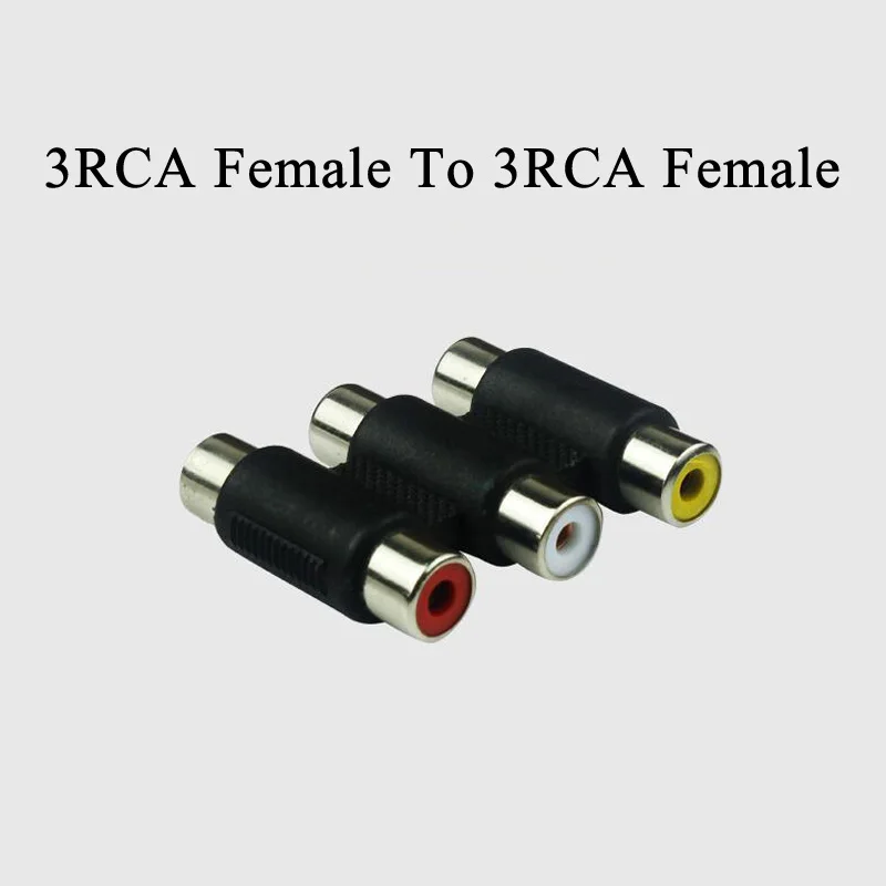 3 шт. RCA к 2RCA 3RCA мужской женский разъем аудио кабель адаптер аудио-видео для