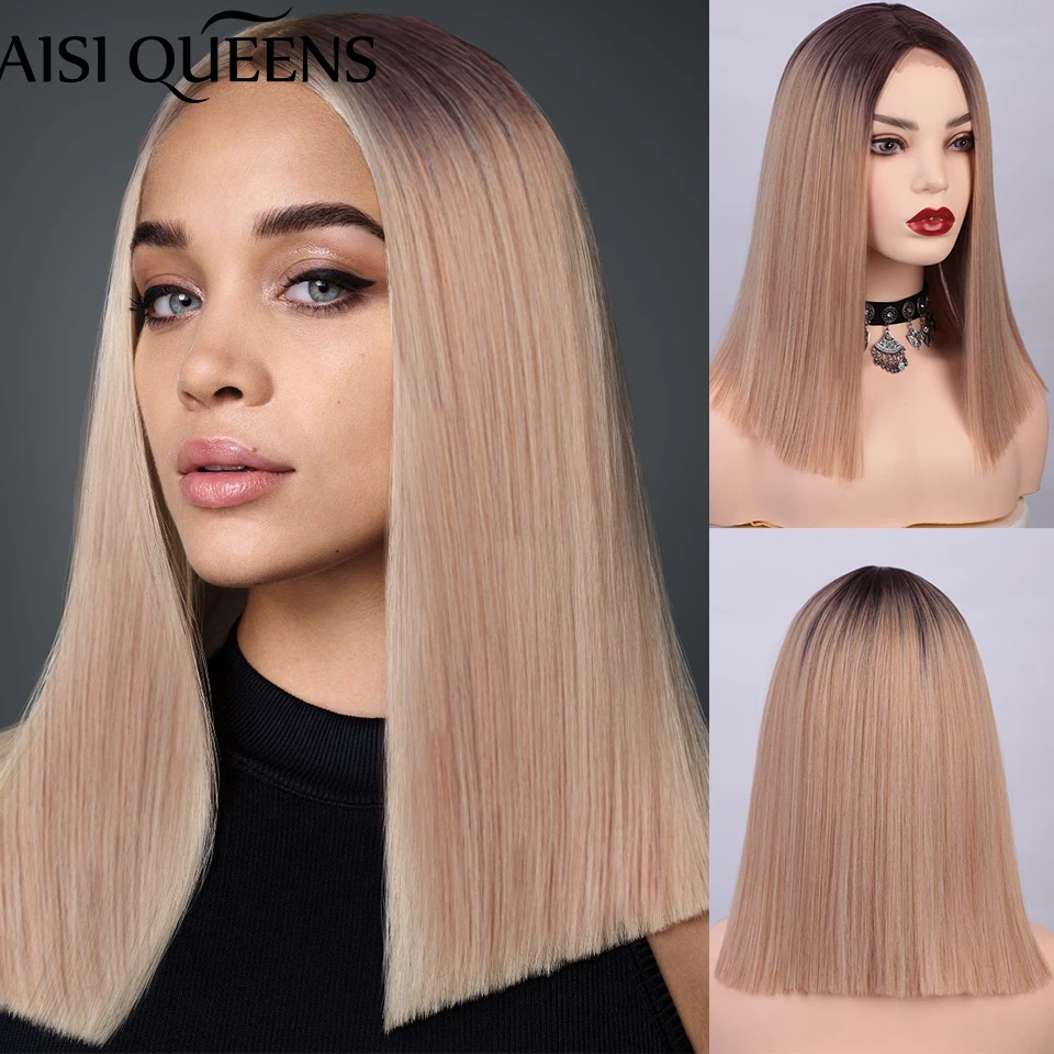 Парик AISI QUEENS с короткими прямыми волосами, блонд, синтетические парики для чернокожих женщин, повседневные волосы, средняя длина 
Парик AISI QUEENS с короткими прямыми волосами, блонд, синтетические парики для чернокожих женщин, повседневные волосы, средняя длина