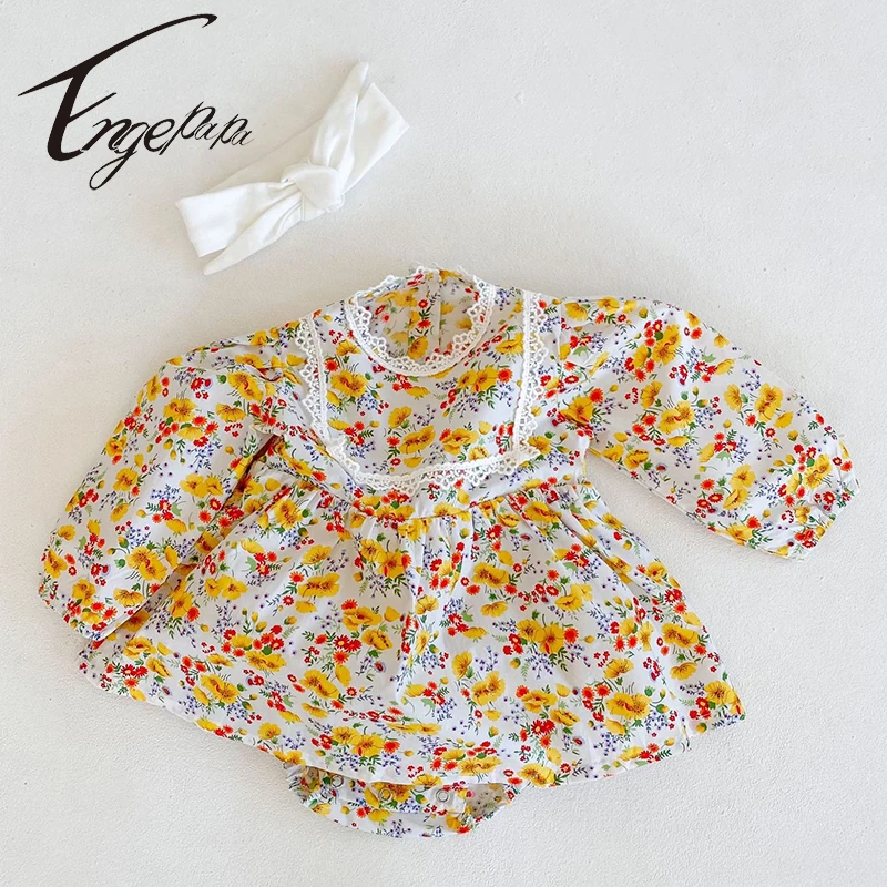 Engepapa Newborn Baby Girls Floral Printing Cotton Long Sleeve Dress Jumpsuit Spring Autumn Infant Baby Girls Bodysuits
Engepapa Newborn Baby Girls Floral Printing Cotton Long Sleeve Dress Jumpsuit Spring Autumn Infant Baby Girls Bodysuits