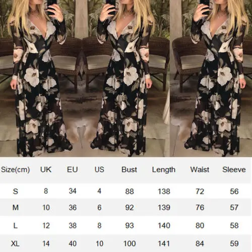 Casual Party Dresses Flower Shirt Dress Ladies Deep V Neck Long Maxi Dress Women Floral Dress Long Sleeve Winter
Casual Party Dresses Flower Shirt Dress Ladies Deep V Neck Long Maxi Dress Women Floral Dress Long Sleeve Winter