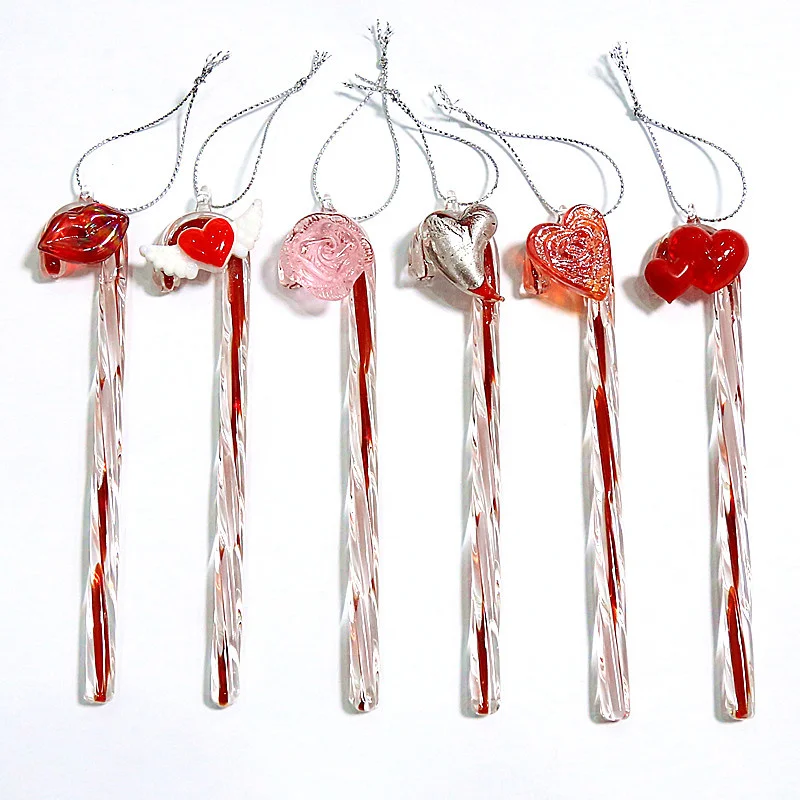 6pcs Custom Handmade Murano Glass Xmas Candy Cane Art Pendant Christmas Tree Decoration Hanging Accessories Craft Walking Stick
6pcs Custom Handmade Murano Glass Xmas Candy Cane Art Pendant Christmas Tree Decoration Hanging Accessories Craft Walking Stick