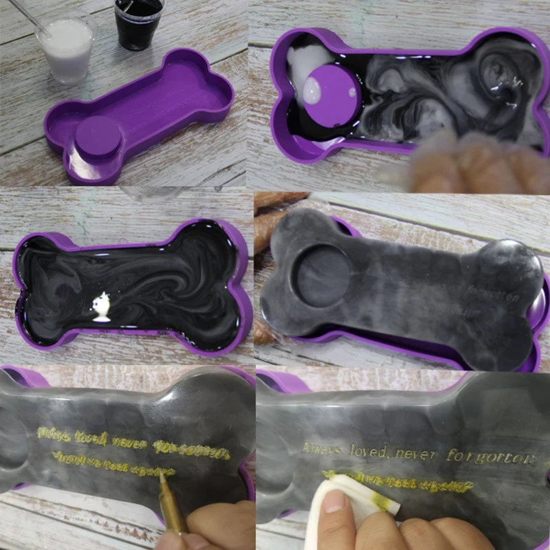 R58E 1 Set 3 n 1 Pet Tombstone Epoxy Resin Mold Bone Shape Dog Memorial Stone with Photo Frame Silicone Casting Mold DIY Crafts
R58E 1 Set 3 n 1 Pet Tombstone Epoxy Resin Mold Bone Shape Dog Memorial Stone with Photo Frame Silicone Casting Mold DIY Crafts