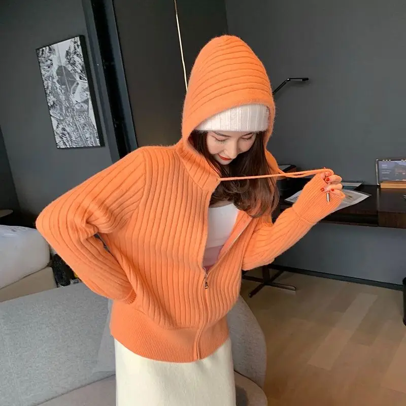 Sweater ladies 2021 new spring and autumn outer wear loose fashion foreign style hooded knitted cardigan jacket coat
Sweater ladies 2021 new spring and autumn outer wear loose fashion foreign style hooded knitted cardigan jacket coat