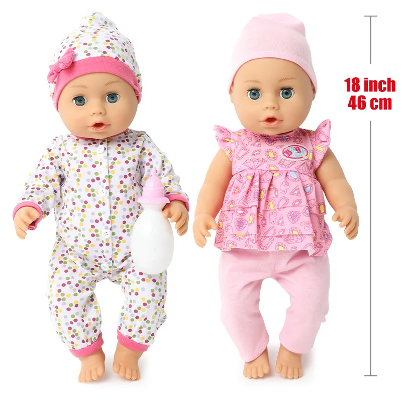 46cm Simulation Bebe reborn doll drink water 18 inch Fashion Realistic Soft silicone Baby doll Clothes set Boneca for toys kids
46cm Simulation Bebe reborn doll drink water 18 inch Fashion Realistic Soft silicone Baby doll Clothes set Boneca for toys kids