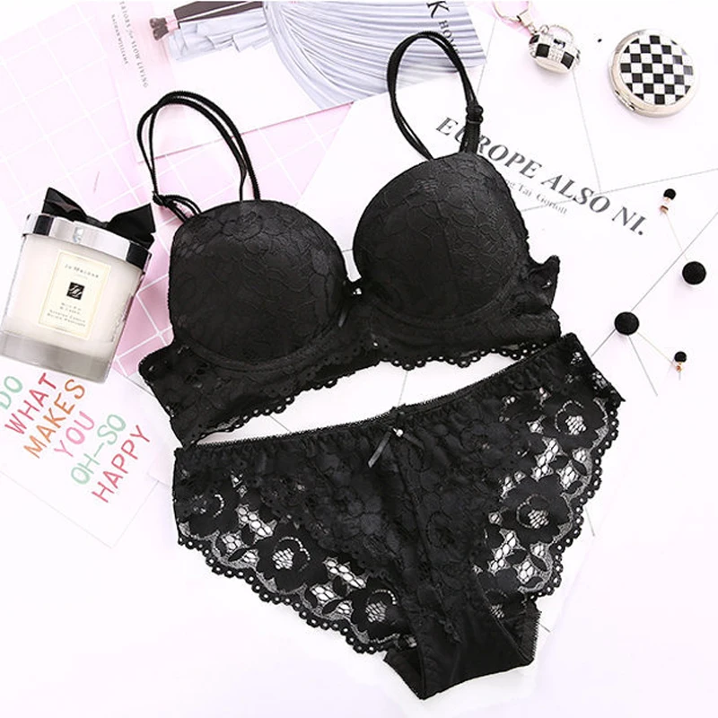 Sexy Lace Floral Push Up Bra Panties Set Women Girls Underwire Bra Adjustable Strap Brassiere Bras Briefs Ladies Female Lingerie
Sexy Lace Floral Push Up Bra Panties Set Women Girls Underwire Bra Adjustable Strap Brassiere Bras Briefs Ladies Female Lingerie