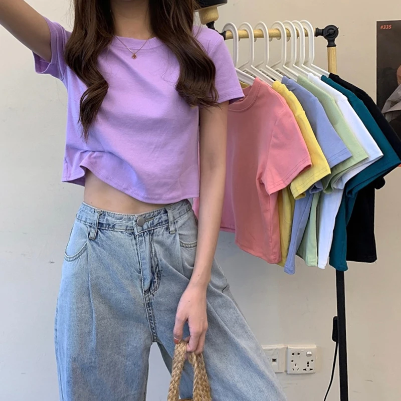 Женские футболки ярких цветов, женская футболка с коротким рукавом Xia Chao, новинка 2021, Корейская версия, свободный осенний Универсальный кроп...
Женские футболки ярких цветов, женская футболка с коротким рукавом Xia Chao, новинка 2021, Корейская версия, свободный осенний Универсальный кроп...