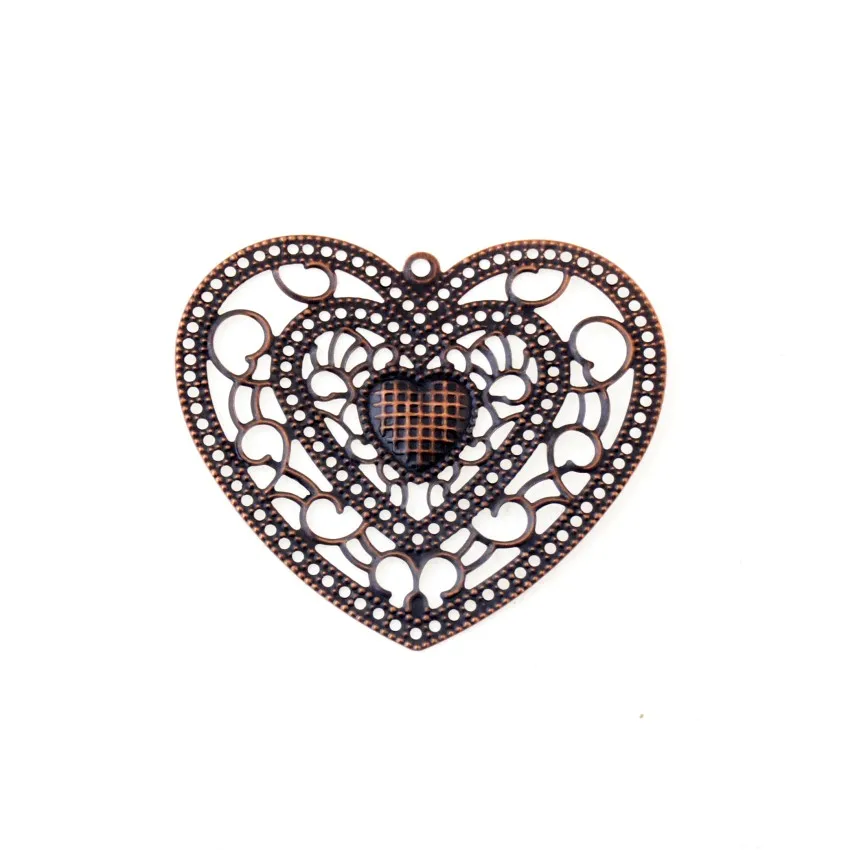 Free Shipping 10Pcs DIY Heart Filigree Wraps Connectors Hair Jewelry Accessories Ancient Fashion Decorative 65*58mm
Free Shipping 10Pcs DIY Heart Filigree Wraps Connectors Hair Jewelry Accessories Ancient Fashion Decorative 65*58mm