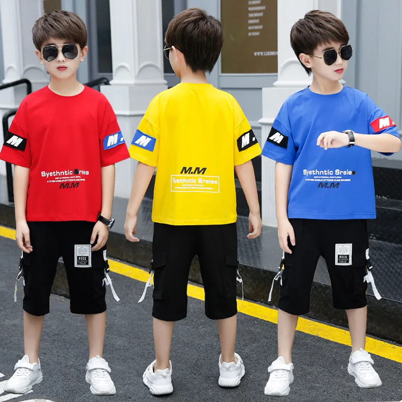 Boys Clothing Sets Children Summer Short Sleeve T-shirt + Pants 2pcs Set Sport Suit Kids Fashion Baby Boys Clothes For 3-12Years
Boys Clothing Sets Children Summer Short Sleeve T-shirt + Pants 2pcs Set Sport Suit Kids Fashion Baby Boys Clothes For 3-12Years