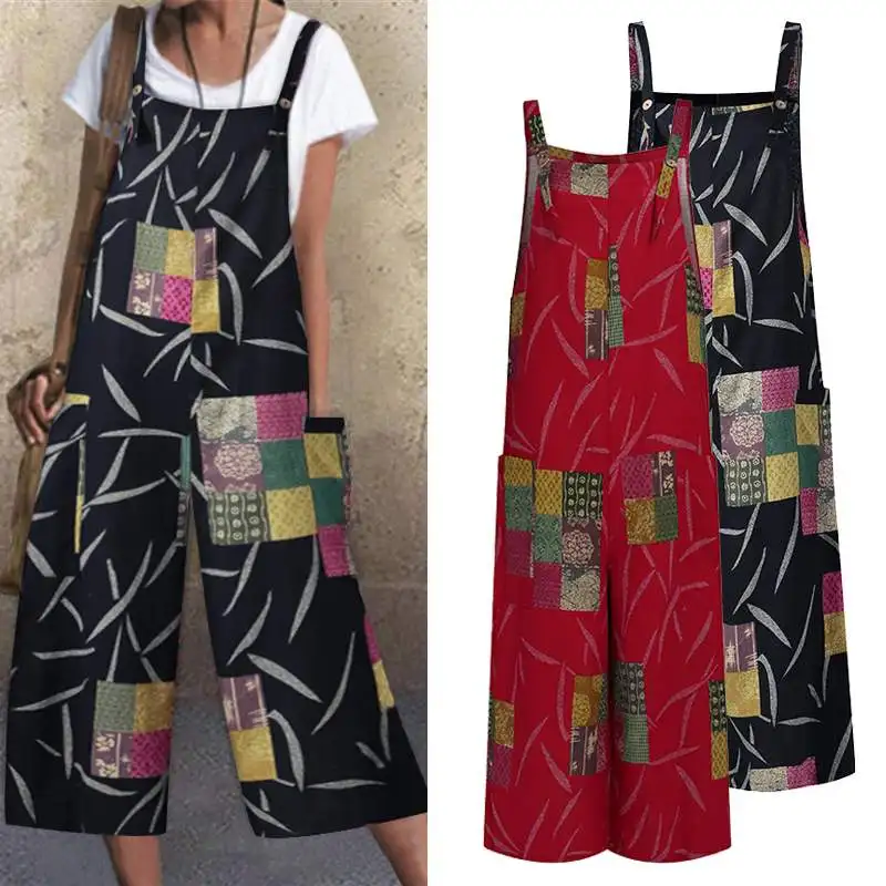 Комбинезоны ZANZEA женские с винтажным принтом, повседневные широкие брюки на подтяжках, ромперы с цветочным принтом, лето 2021
Комбинезоны ZANZEA женские с винтажным принтом, повседневные широкие брюки на подтяжках, ромперы с цветочным принтом, лето 2021