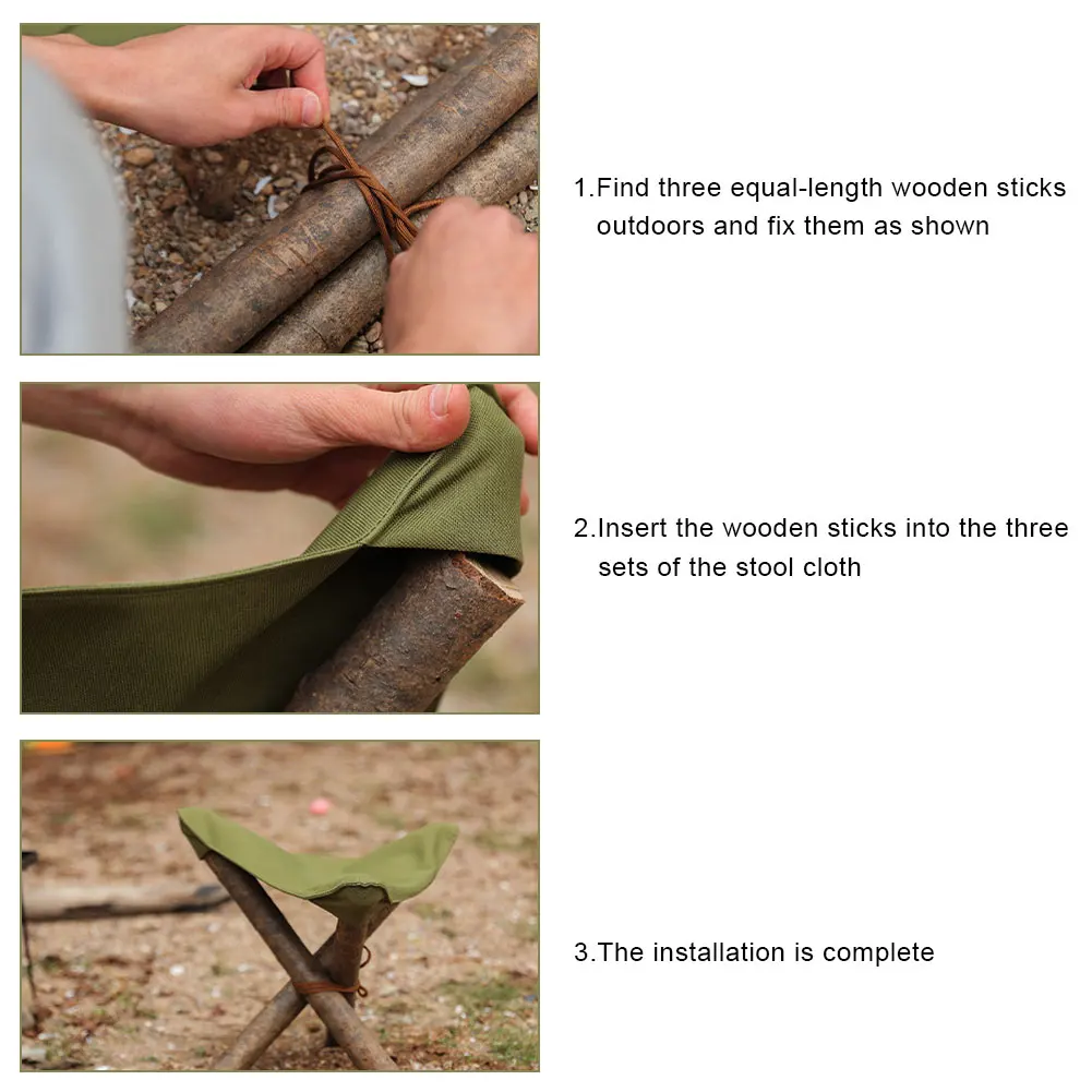Folding Tripod Stool Cloth DIY Waterproof Portable Camping Stool for Outdoor Camping Hiking Fishing
Folding Tripod Stool Cloth DIY Waterproof Portable Camping Stool for Outdoor Camping Hiking Fishing