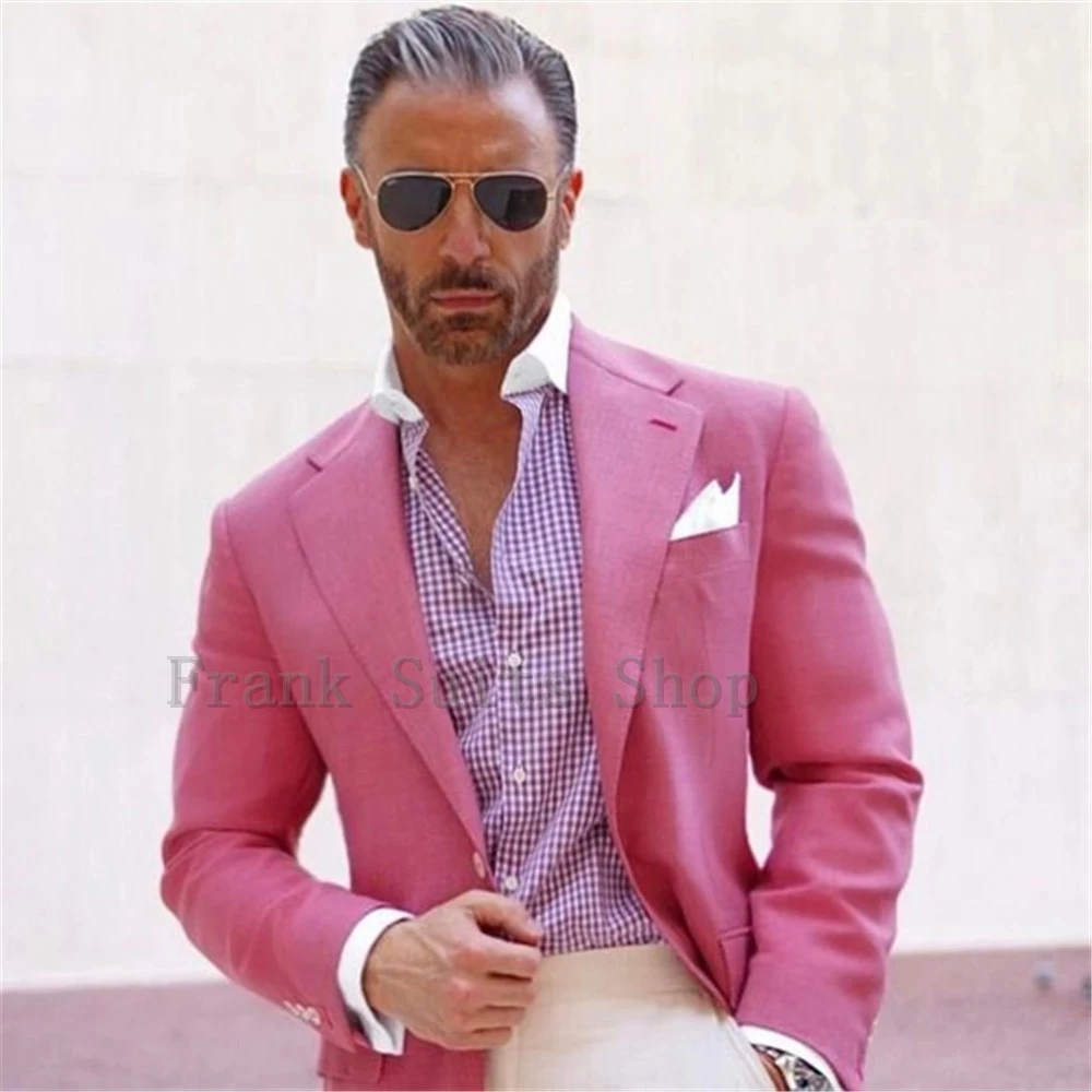 New High-Quality Design Popular Pink Men's Suit Casual Custom-Made Tight 1-Piece Party Jacket Style Fashionable Groom Tuxedo
New High-Quality Design Popular Pink Men's Suit Casual Custom-Made Tight 1-Piece Party Jacket Style Fashionable Groom Tuxedo