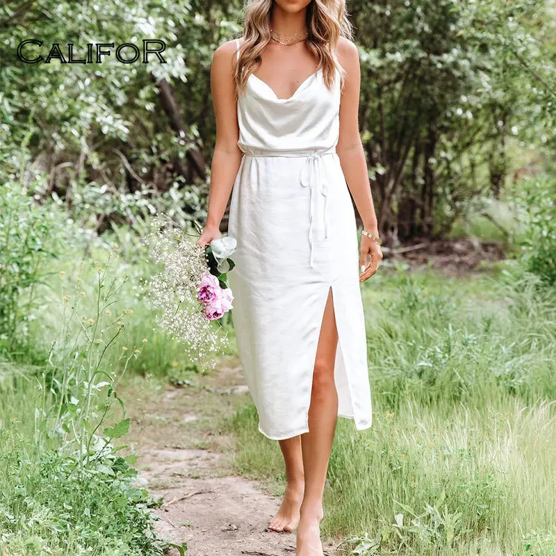 Suspender Silk Satin Long Dresses Irregular Ins Solid Sundress for Women 2021 Summer Casual Dresses Elegant White Sundresses
Suspender Silk Satin Long Dresses Irregular Ins Solid Sundress for Women 2021 Summer Casual Dresses Elegant White Sundresses