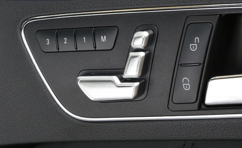 Car styling Interior Door seat adjustment buttons switch cover Trim sticker for Mercedes Benz B E ML GL Class coupe CLS W213
Car styling Interior Door seat adjustment buttons switch cover Trim sticker for Mercedes Benz B E ML GL Class coupe CLS W213