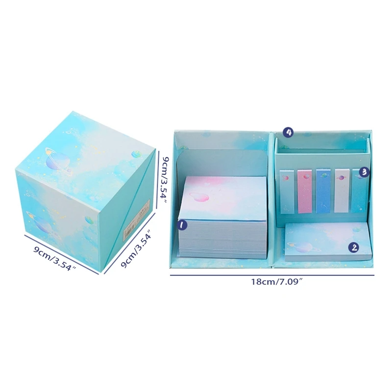 R9JA Note Paper Stationary Kit with Small Index Tabs Square Sticky Notes One-piece Pen Holder Blind Box Toys Gift Set for Kid
R9JA Note Paper Stationary Kit with Small Index Tabs Square Sticky Notes One-piece Pen Holder Blind Box Toys Gift Set for Kid