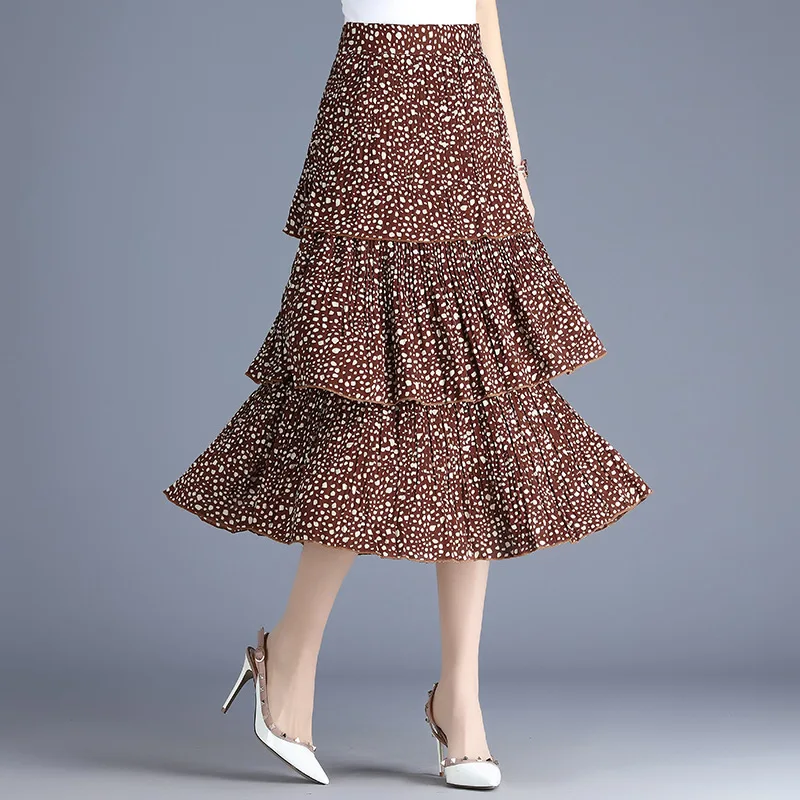 2021 Summer Women Splice Ruffles Long Cake Skirts Female Elegant Vintage Slim Casual High Waist Floral Skirt 6670
2021 Summer Women Splice Ruffles Long Cake Skirts Female Elegant Vintage Slim Casual High Waist Floral Skirt 6670