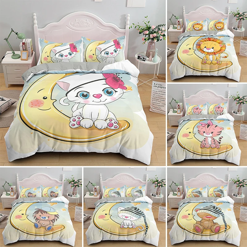 Комплект постельного белья с мультяшными милыми животными, односпальные комплекты с пододеяльником и наволочкой, 2/3 шт., постельное белье д...
Комплект постельного белья с мультяшными милыми животными, односпальные комплекты с пододеяльником и наволочкой, 2/3 шт., постельное белье д...