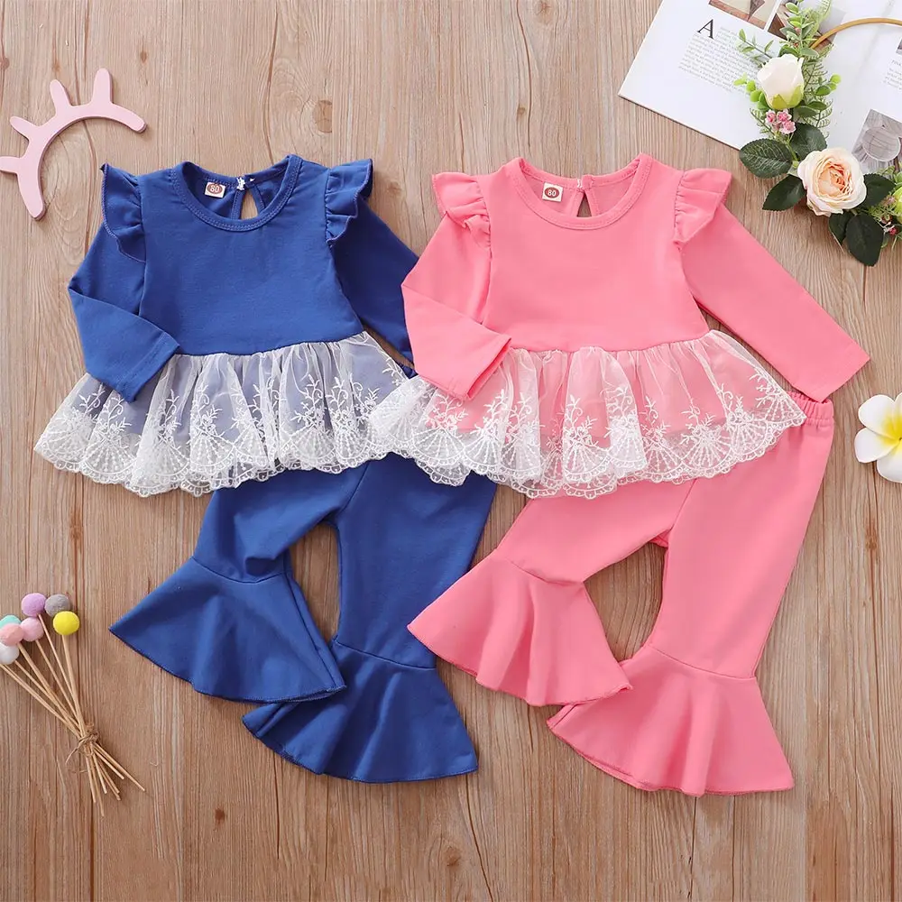 New Baby Girls Solid Ruffle Sets Spring/Autumn Fashion Lace Knit Round Neck Cotton Long Sleeve Pullover Girls Flared Pants Suits
New Baby Girls Solid Ruffle Sets Spring/Autumn Fashion Lace Knit Round Neck Cotton Long Sleeve Pullover Girls Flared Pants Suits