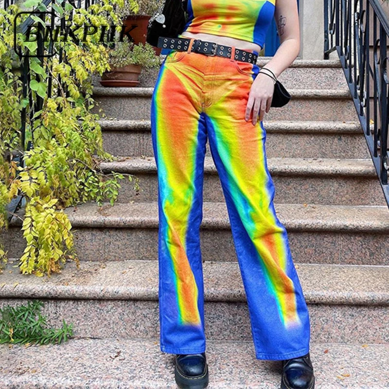 BIIKPIIK Women Punk Style Panelled Printed Trousers Slim High Waisted Straight Full-Length Loose Pants Zipper Fly Female Wear
BIIKPIIK Women Punk Style Panelled Printed Trousers Slim High Waisted Straight Full-Length Loose Pants Zipper Fly Female Wear