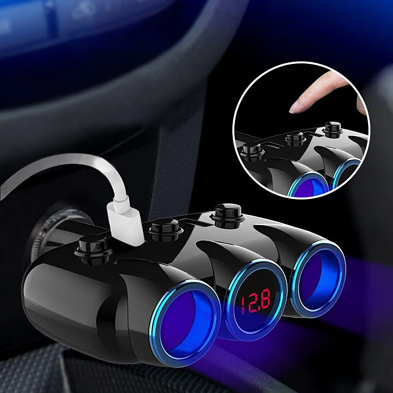 3.1A Car Charger Adapter Dual USB Ports Car Cigarette Lighter Splitter Socket Adapter Voltage Display Monitor iPhone Samsung
3.1A Car Charger Adapter Dual USB Ports Car Cigarette Lighter Splitter Socket Adapter Voltage Display Monitor iPhone Samsung