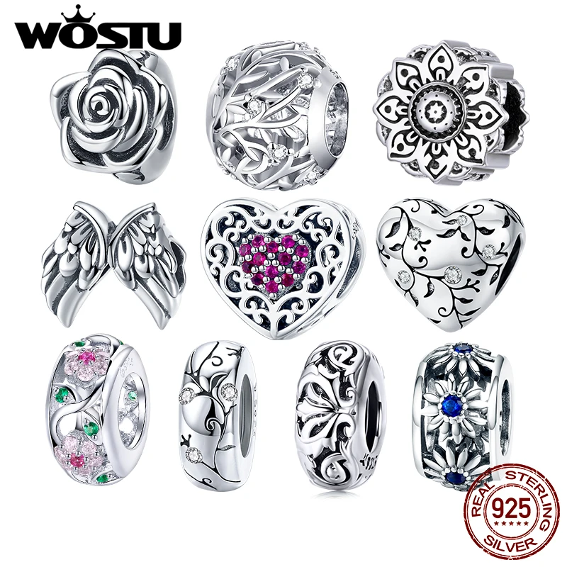 WOSTU Authentic 925 Sterling Silver Guardian Wings Beads Charms Pendant Fit Bracelets Women Party DIY Fine Jewelry Gift Making
WOSTU Authentic 925 Sterling Silver Guardian Wings Beads Charms Pendant Fit Bracelets Women Party DIY Fine Jewelry Gift Making