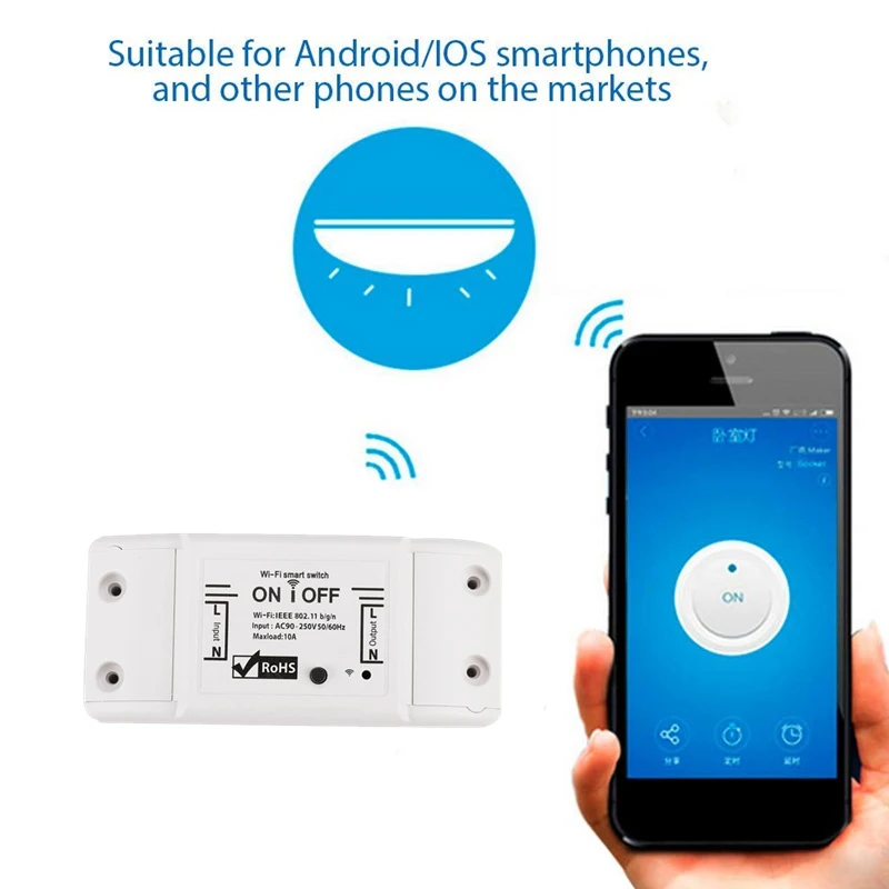 New DIY Wifi Smart On-off Device Tuya Smart Life Mobile Phone Wireless Remote Control Timer Switch Work With Alexa Google Home
New DIY Wifi Smart On-off Device Tuya Smart Life Mobile Phone Wireless Remote Control Timer Switch Work With Alexa Google Home