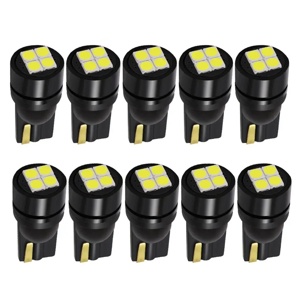 W5W T10 168 192 Светодиодная лампа 3030 4 SMD 12 В белая Автомобильная фотолампа для чтения