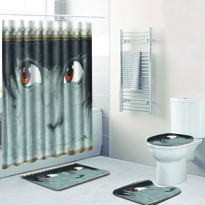 Zeegle 4PCS Mat Set for Bath Decor Creative Shower Curtain with Hooks Pedestal Rug Toilet Cover Mat Non-Slip Floor Mat Doormat
Zeegle 4PCS Mat Set for Bath Decor Creative Shower Curtain with Hooks Pedestal Rug Toilet Cover Mat Non-Slip Floor Mat Doormat