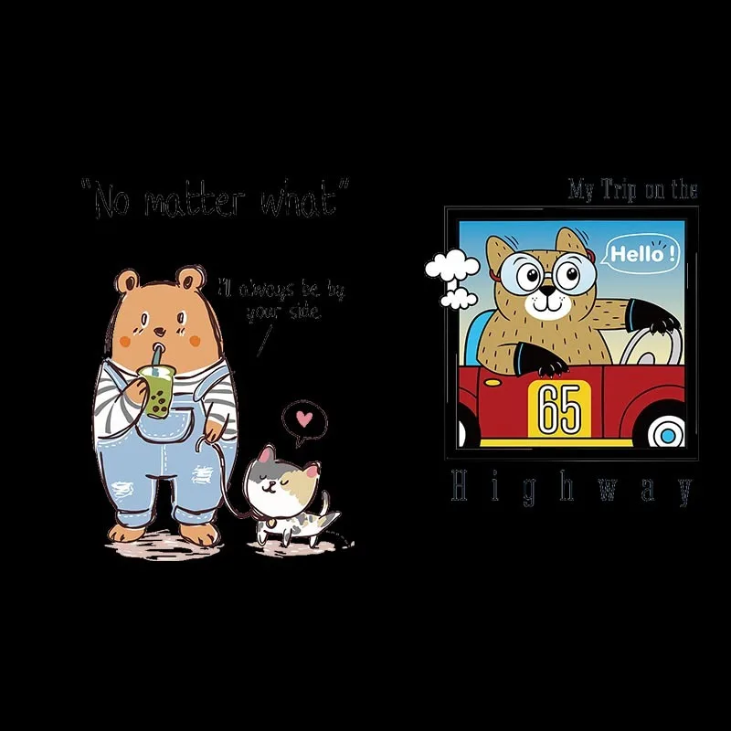 Cartoon bear A cat driving a car Heat Transfer Iron on Patches For DIY Clothes T-shirt Thermal transfer stickers Decoration
Cartoon bear A cat driving a car Heat Transfer Iron on Patches For DIY Clothes T-shirt Thermal transfer stickers Decoration
